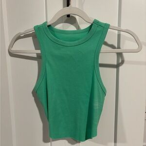 Kelly Green Ribbed Tank Top, size S